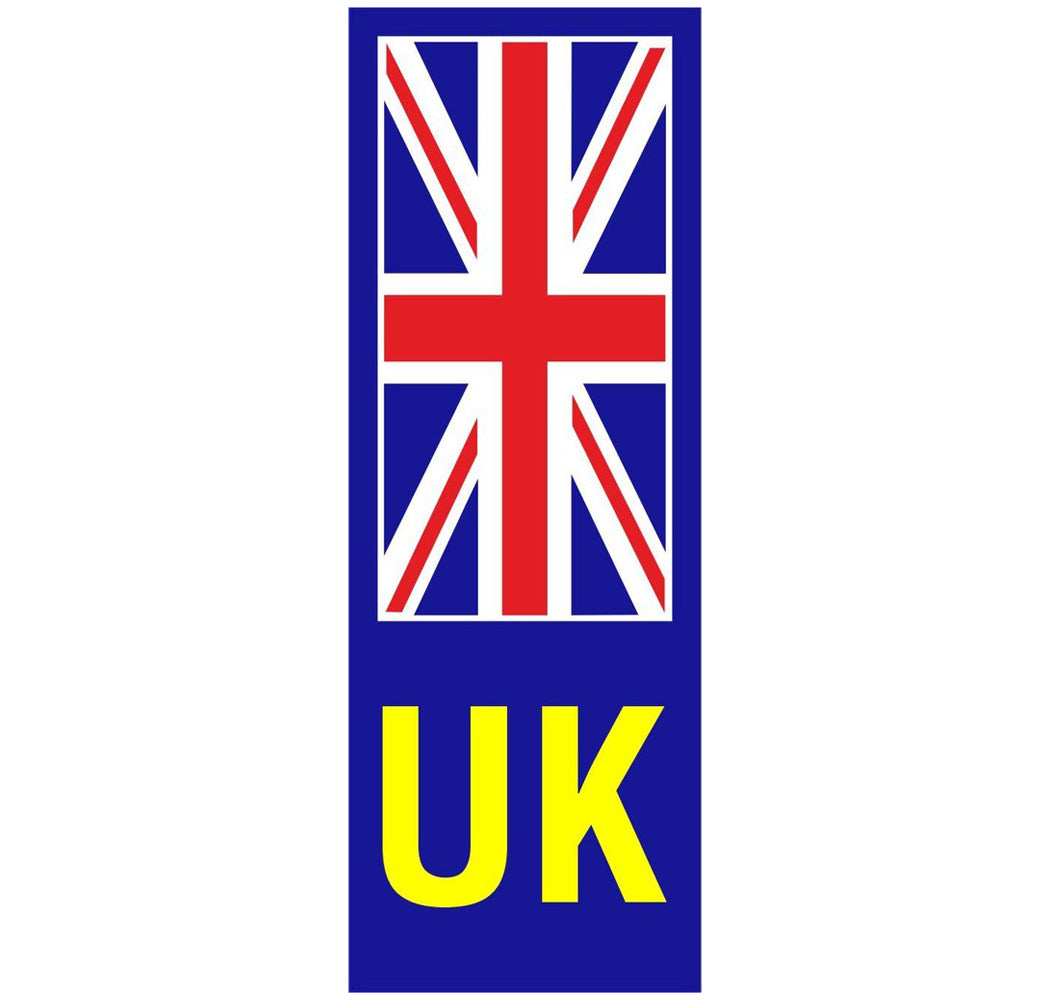 UK Licence Plate Yellow Self Adhesive Sticker