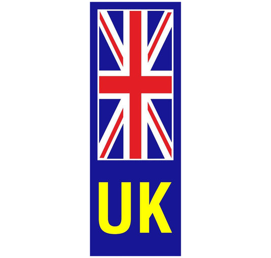 UK Licence Plate Yellow Self Adhesive Sticker