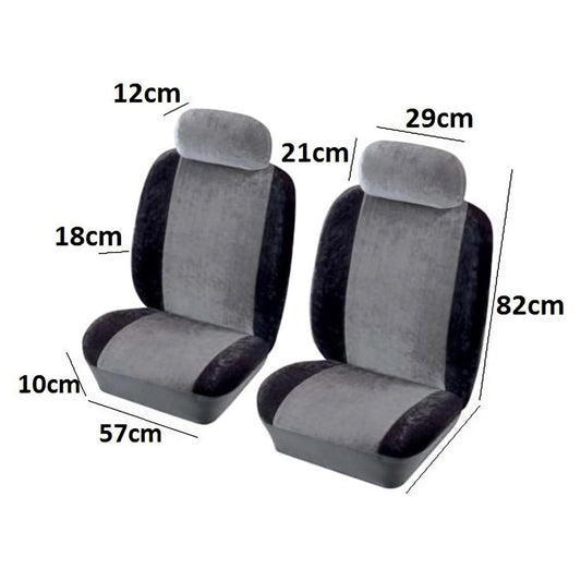 Heritage Black Front Pair Car Seat Covers