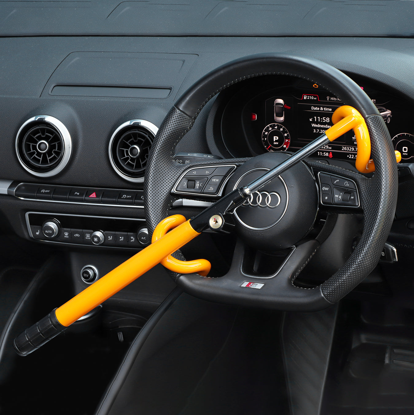 Double Hook Steering Wheel Lock
