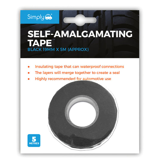 Self Amalgamating Tape Black 19mm x 5m