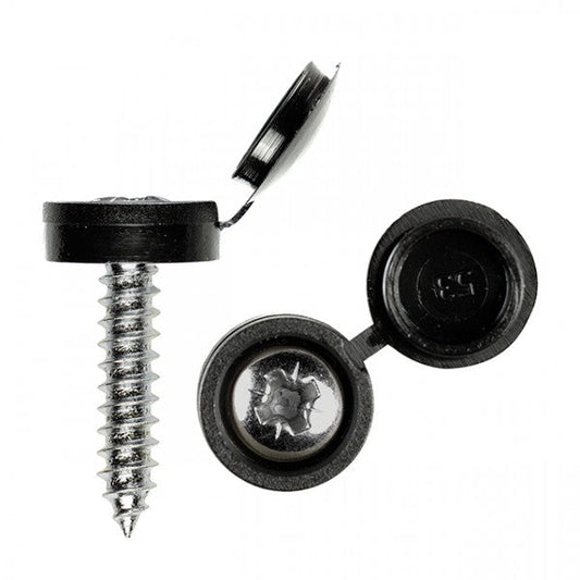 Number Plate Screws Black Security