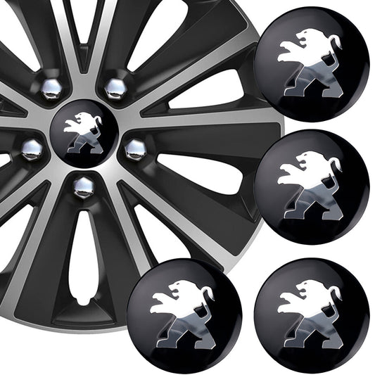 Wheel Center Cap Stickers 3D 56.5mm Peugeot x 4