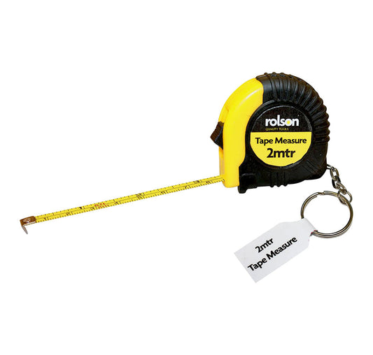 Rolson 2m Mini Tape Measure With Keyring