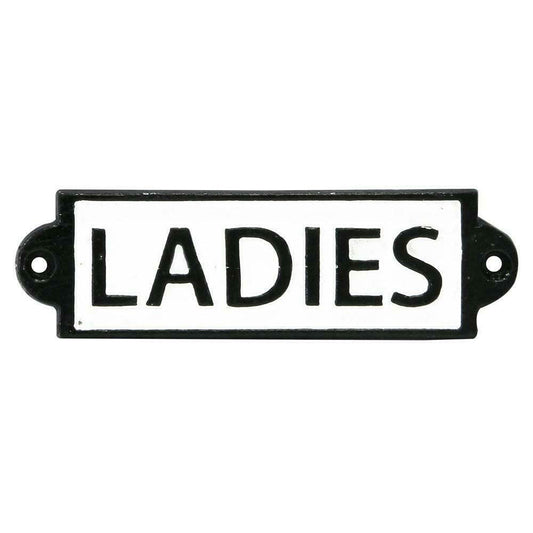 Ladies Cast Iron Sign