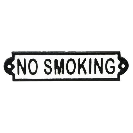 No Smoking Cast Iron Sign