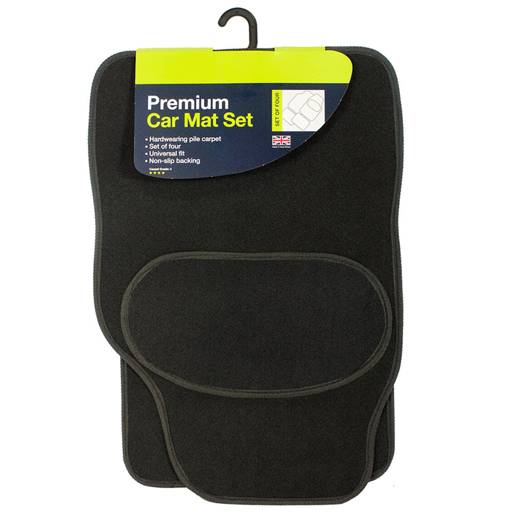 Premium Car Mat Black Set 4pc