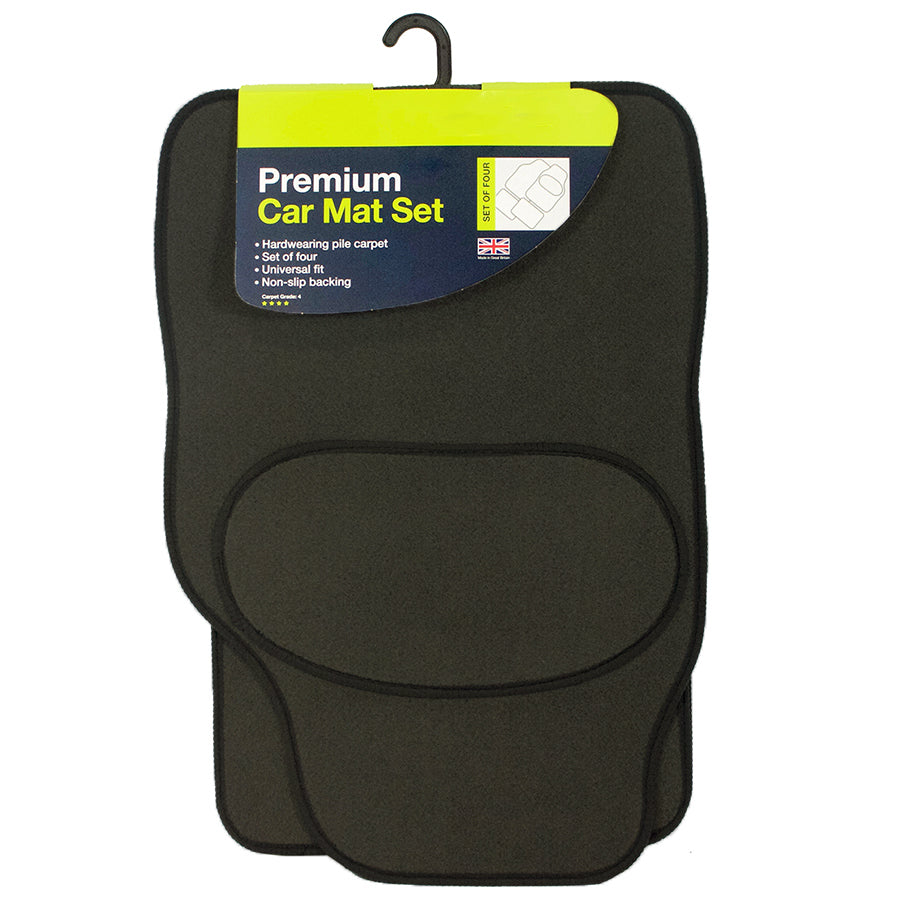 Premium Car Mat Grey Set 4pc