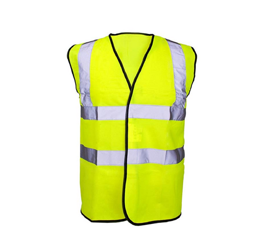 Yellow Reflective Hi-Vis High Visibility Vest (Large)