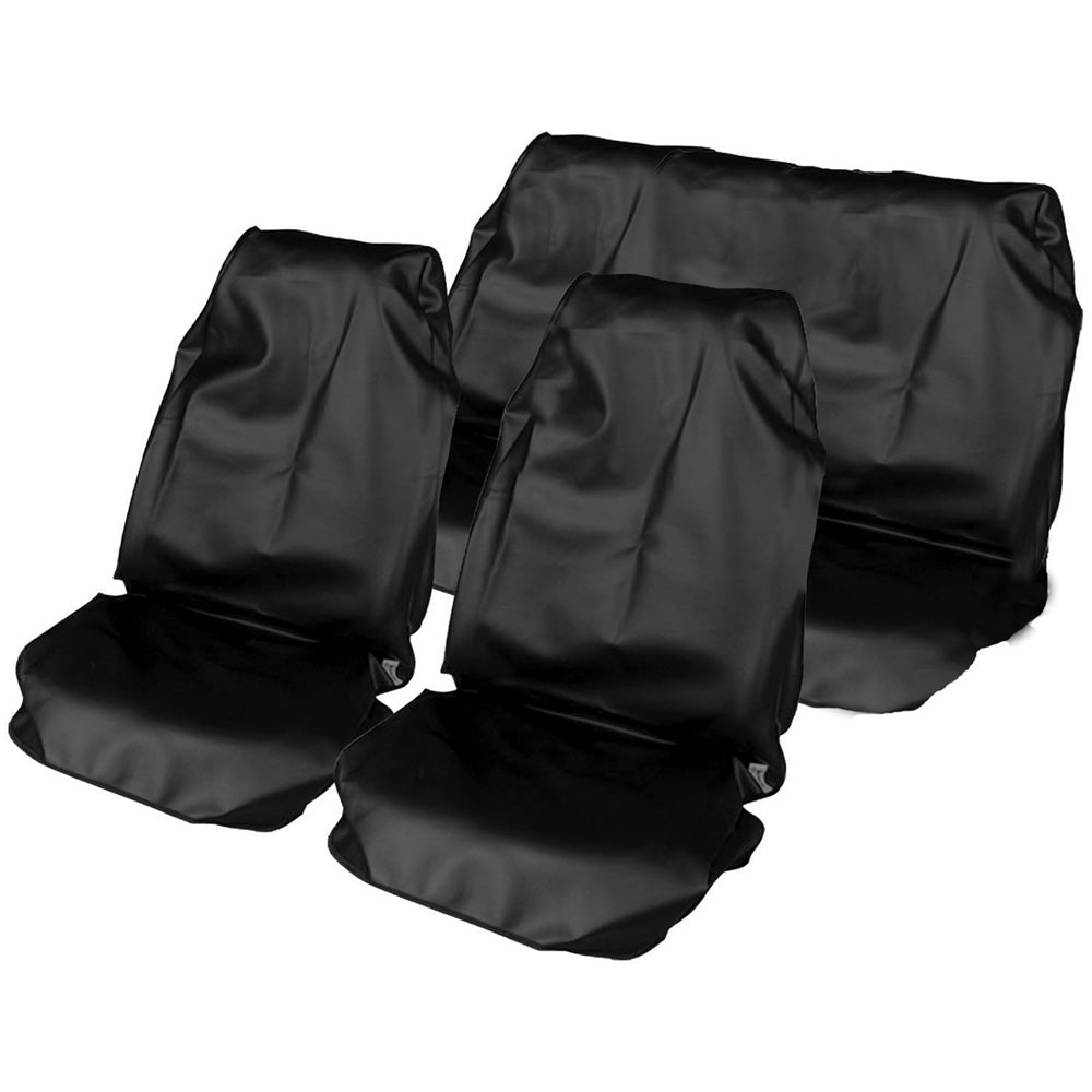 WR Nylon Car Seat Cover Set - Black