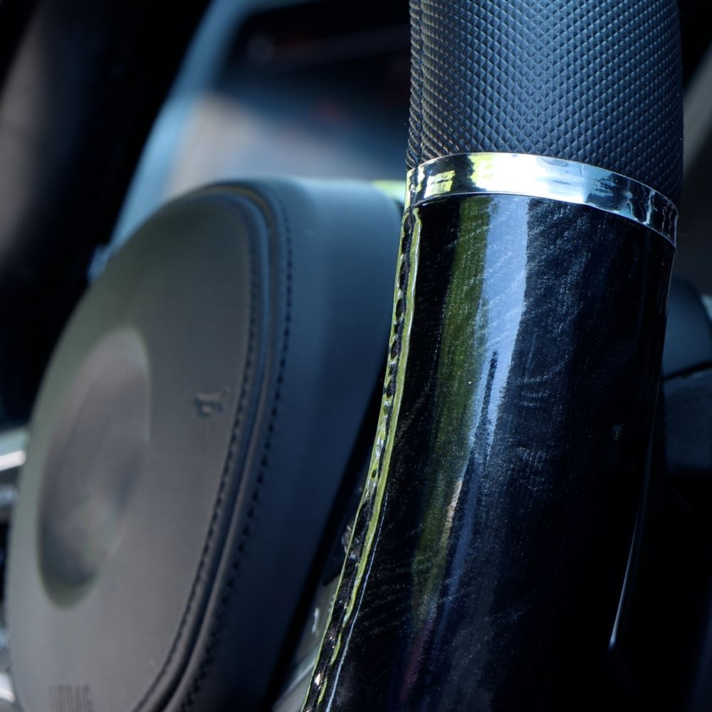 Streetwize Steering Wheel Cover Black Metallic