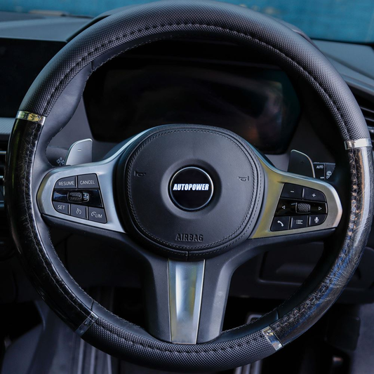 Streetwize Steering Wheel Cover Black Metallic