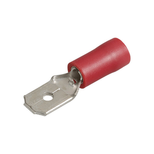 Red Male Spade Tab 6.3mm (crimps terminals)