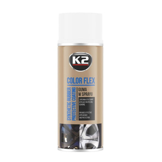 K2 Color Flex White Rubber Spray 400ml