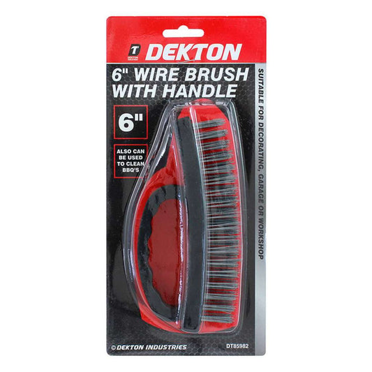 Dekton Wire Brush With Grip Handle 6"