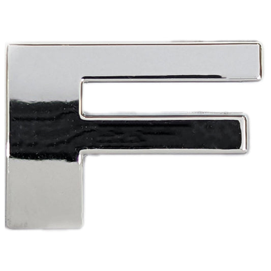 Chrome Letter Badge "F"