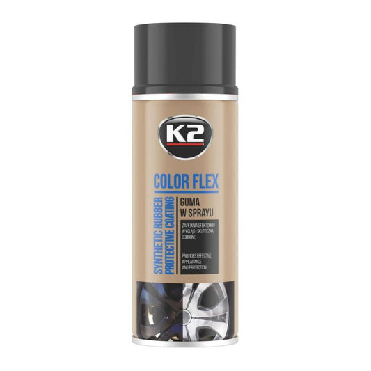 K2 Color Flex Black Gloss Rubber Spray 400ml