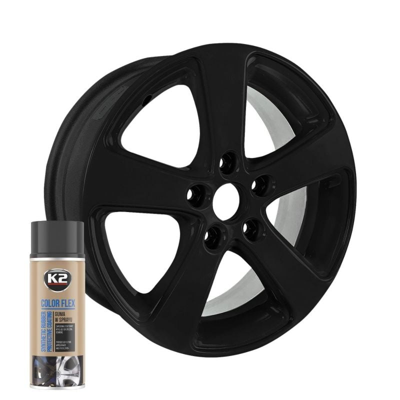 K2 Color Flex Black Gloss Rubber Spray 400ml