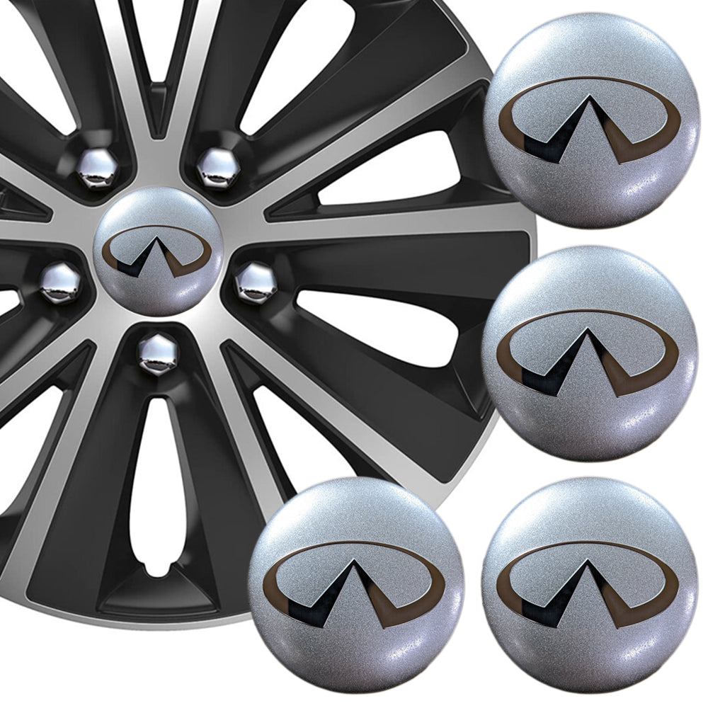 Wheel Center Cap Stickers 3D 56.5mm Infiniti x 4