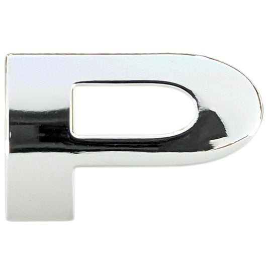 Chrome Letter Badge "P"