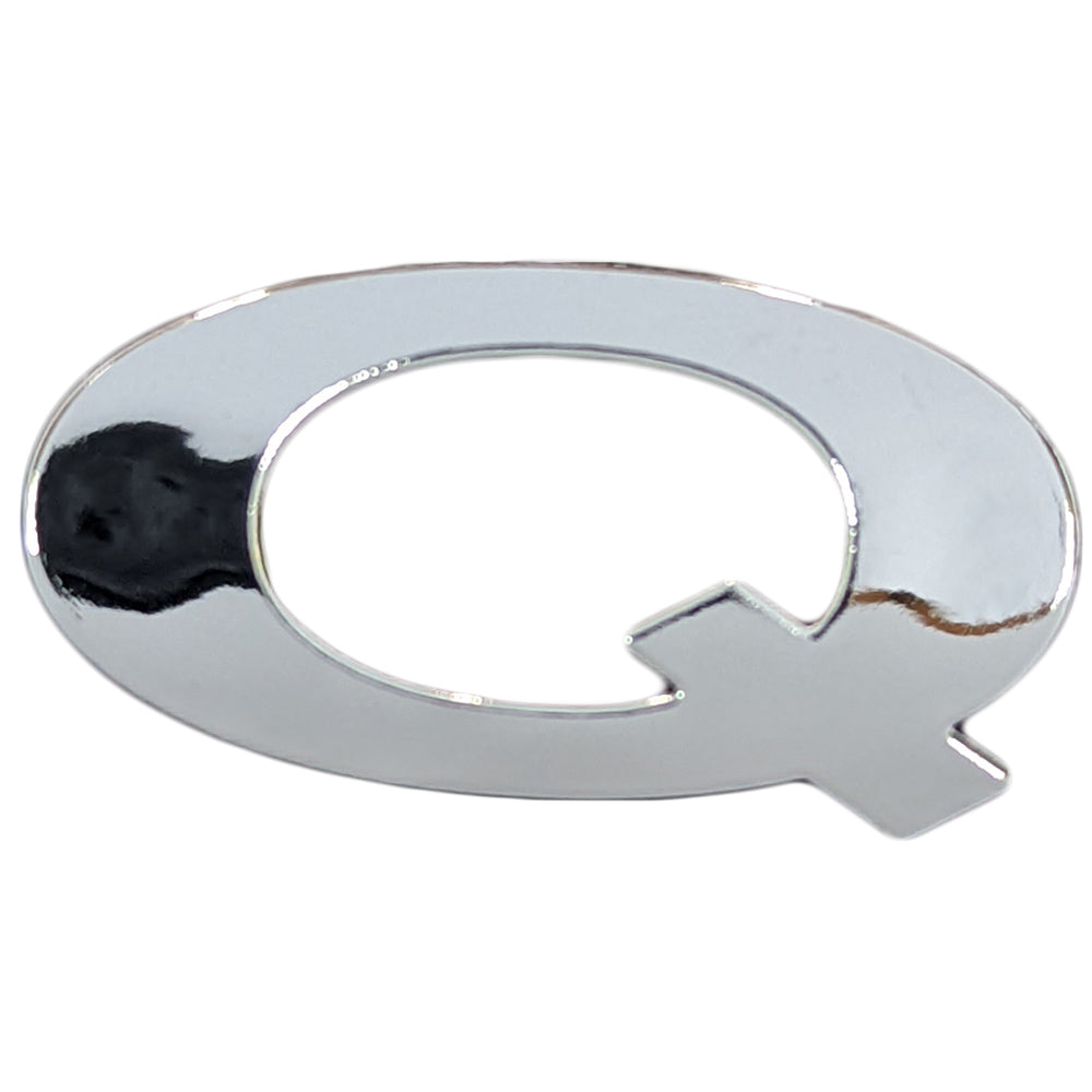 Chrome Letter Badge "Q"
