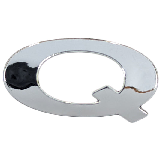 Chrome Letter Badge "Q"