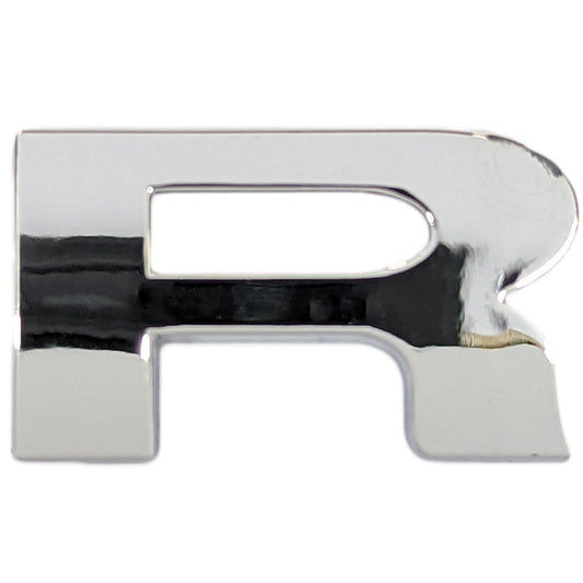 Chrome Letter Badge "R"