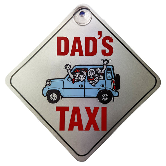 Dads Taxi Diamond Sign - Suction Cup