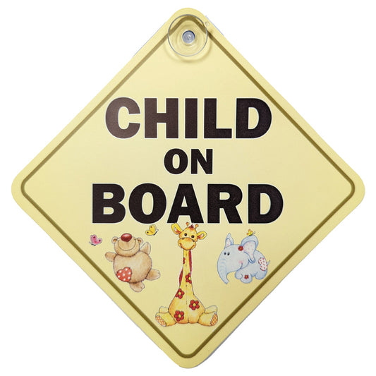 Child On Board Diamond Sign - Suction Cup