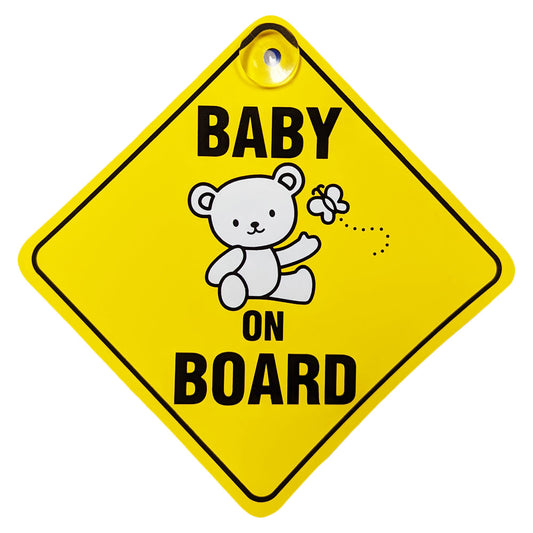Baby On Board Diamond Sign - Suction Cup