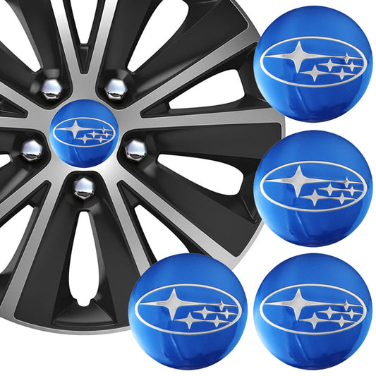Wheel Center Cap Stickers 3D 56.5mm Subaru x 4
