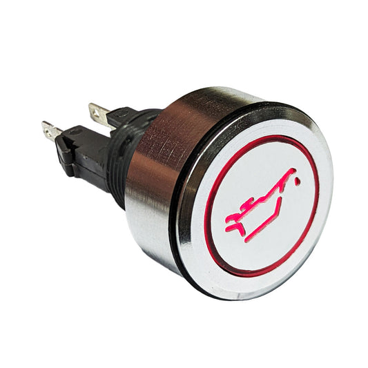 Savage Indicator Silver Oil Warning Light