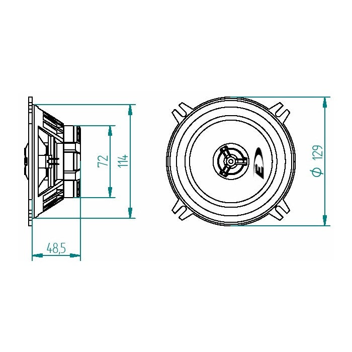 Alpine 5-1/4" (13cm) Coaxial 2-Way Speakers