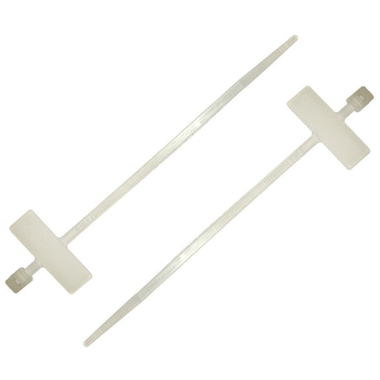 Marker White Cable Zip Ties 100 x 2.5mm, 100 Pieces