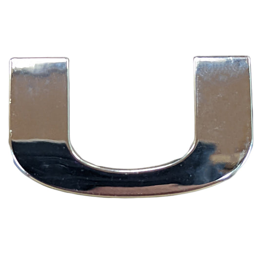 Chrome Letter Badge "U"