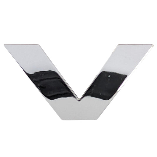 Chrome Letter Badge "V"