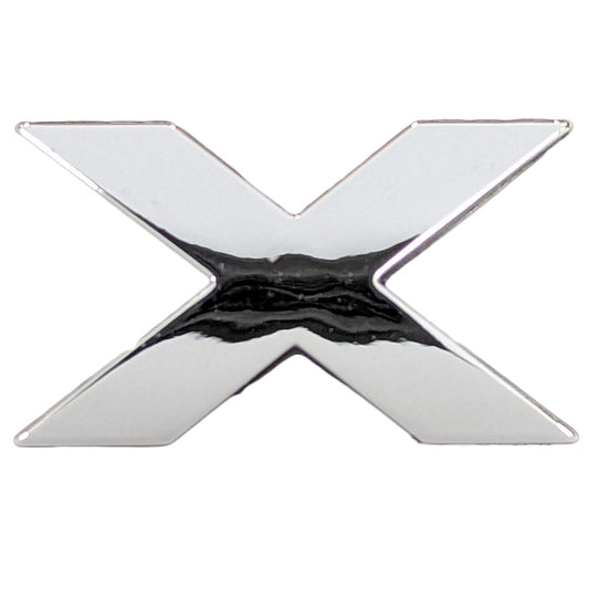 Chrome Letter Badge "X"